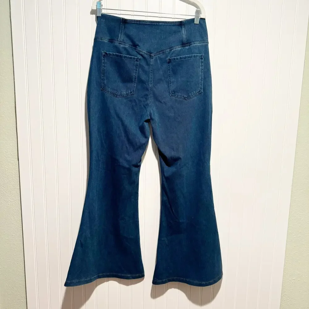 Halara Flex High Waisted Crossover Waist Casual Flare Jeans NEW XL Petite - Picture 6 of 6